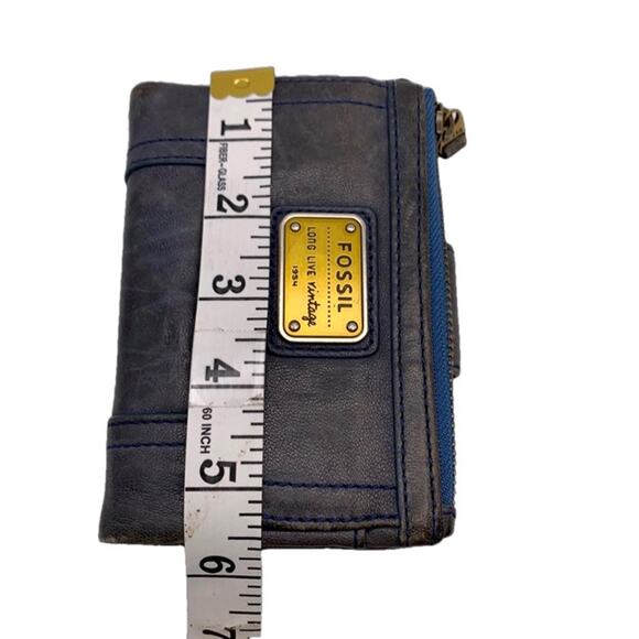 Vintage Fossil Gray Blue Wallet - Picture 12 of 12